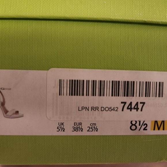 Worn Once - Sam Edelman Jade Ankle Strap Sandal White, size 8.5 - Picture 10 of 10